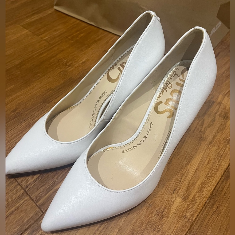 White Sam Edelman Heels